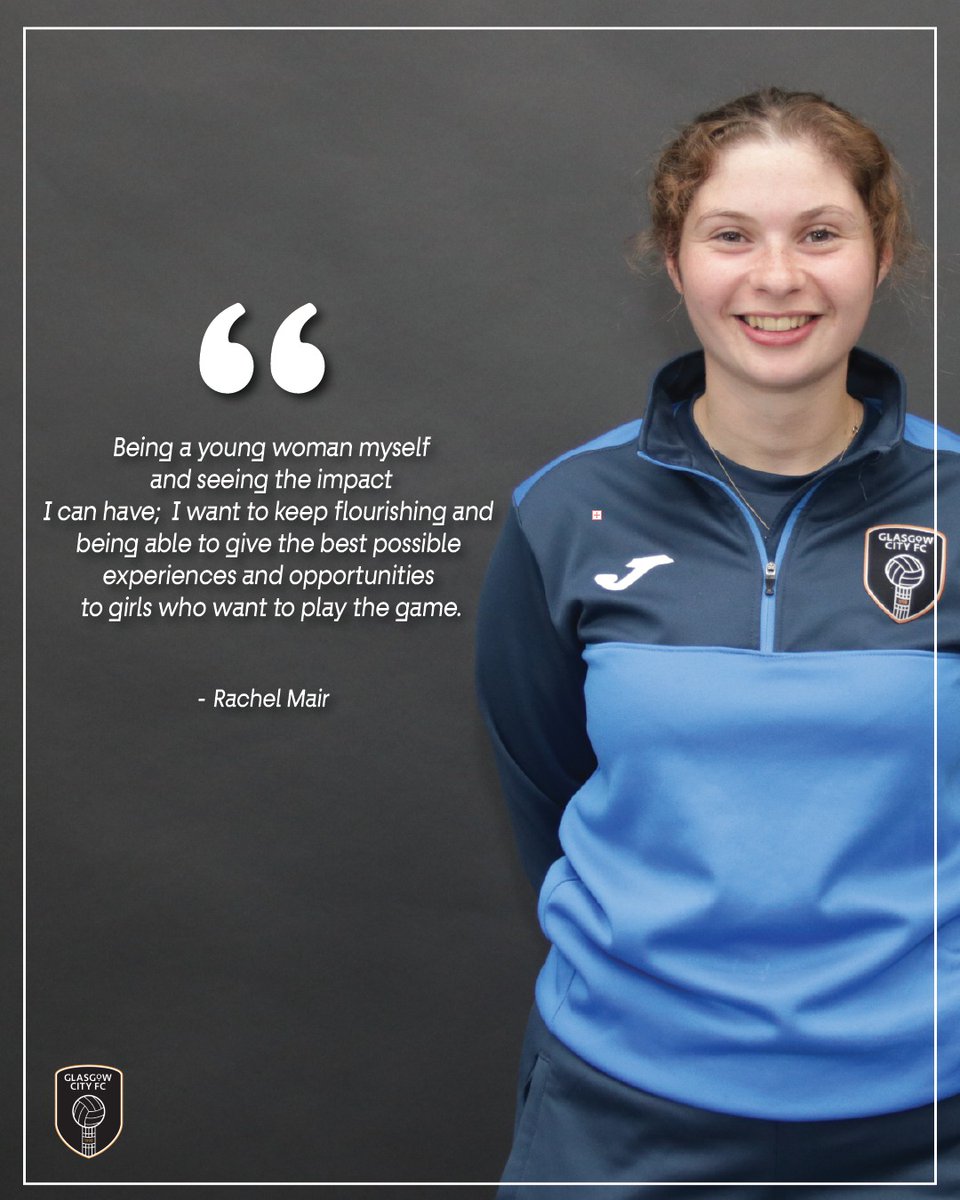 Meet Rachel Mair. 👋

As one of the coaches in our Academy, she’s empowering the next generation of footballers at Glasgow City. 

🔗 Read the full interview here - tinyurl.com/yzj9tj9t

#TheOriginalTrailblazers | #GCFC