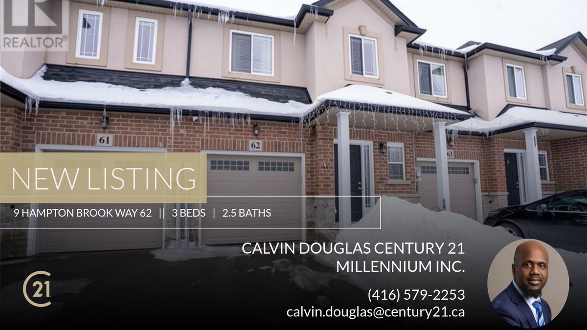 CD_Realtor's tweet image. 📍 New Listing 📍 Take a look at this fantastic new property that just hit the market located at 9 Hampton Brook Way 62 in Hamilton (mount Hope). Reach out here or at (416) 579-2253 for more information

Calvin Douglas 
Century 21 ... homeforsale.at/9_HAMPTON_BROO…