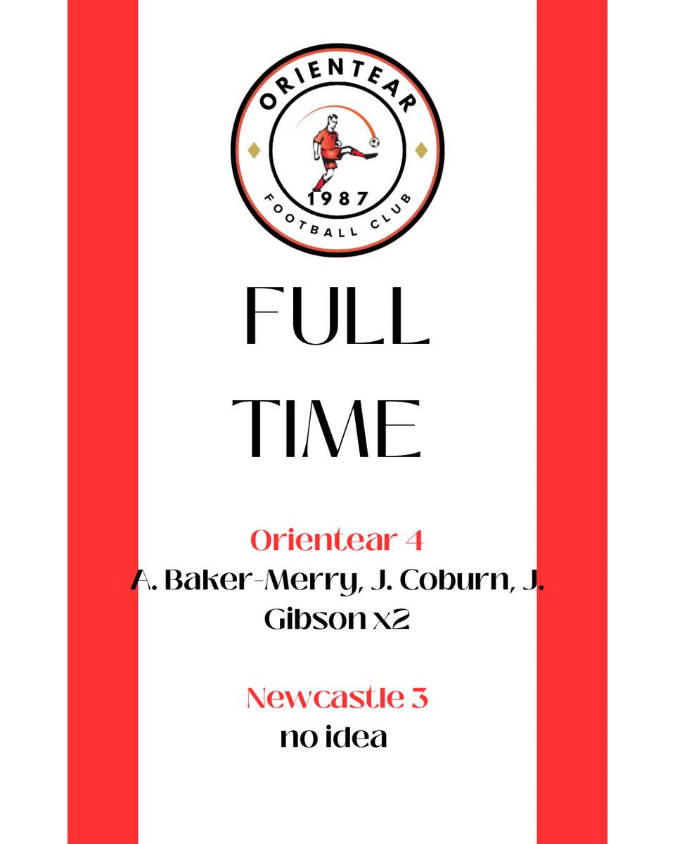 FULL TIME! 

The Ear win their final game of the season 4-3. Many contenders for player of the match, but your sponsors (Ron Crane’s Top Turkey transplants) POTM is Jake Coburn. 

Onto Hamburg! 🇩🇪 

#LOFC