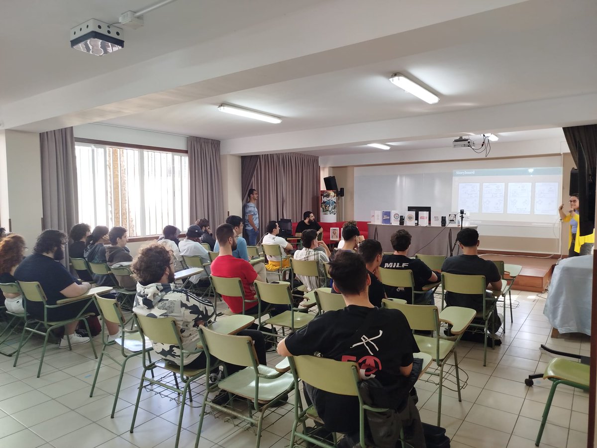 IES El Rincón (@ieselrincon) on Twitter photo 🎮 ¡Ya estamos en marcha con la #GameJamElRincón2K25! @LauraLaureus ha dado el pistoletazo de salida con su charla “3, 2, 1... ¡Mi primer videojuego!” 🚀 Ahora sí que empieza lo bueno. ¡A disfrutar y a crear! 💻✨ #gamejam #ludumdare <a href="/GuachinchePixel/">Guachinche Pixelado</a> <a href="/ieselrincon/">IES El Rincón</a> <a href="/wildspellgames/">Wildspellgames</a> 🎮 ¡Ya estamos en marcha con la #GameJamElRincón2K25! @LauraLaureus ha dado el pistoletazo de salida con su charla “3, 2, 1... ¡Mi primer videojuego!” 🚀 Ahora sí que empieza lo bueno. ¡A disfrutar y a crear! 💻✨ #gamejam #ludumdare <a href="/GuachinchePixel/">Guachinche Pixelado</a> <a href="/ieselrincon/">IES El Rincón</a> <a href="/wildspellgames/">Wildspellgames</a>