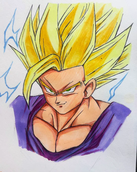 超サイヤ人2#ドラゴンボール#イラスト 