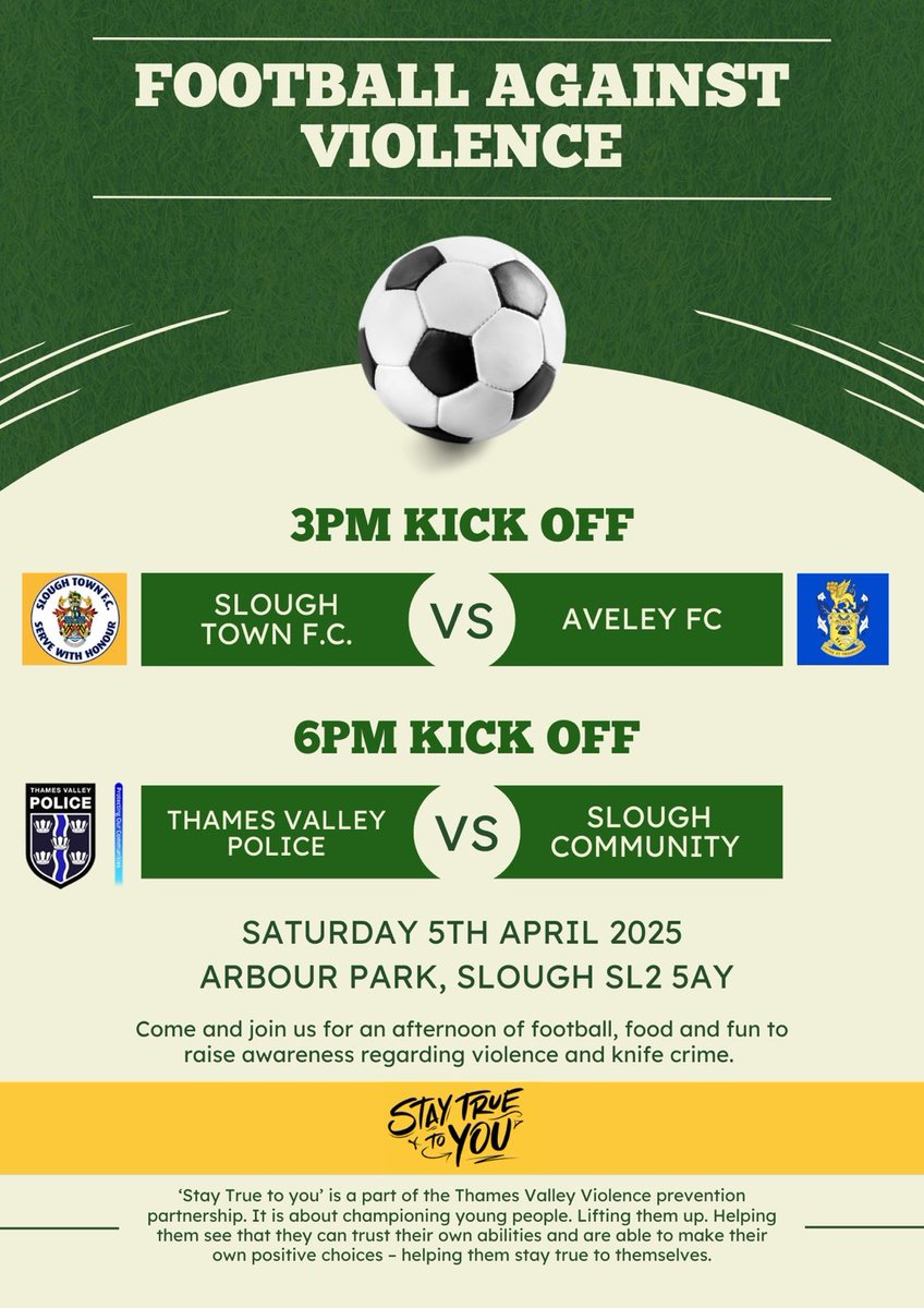 📢 Join us in the fight against knife crime!

Today is dedicated to raising awareness about knife crime and promoting Football Against Violence and Anti-Knife Crime.

Be there, show your support and help make a difference! 👊

#OneSlough