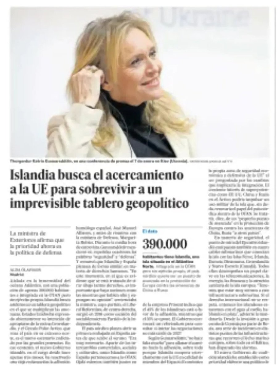Alda Olafsson (<a href="/caladeloshumos/">Alda Ólafsson</a>),  la islandesa más española, o la española más islandesa, habla de geopolítica con la  ministra de Exteriores de Islandia, que abrirá embajada en España en unos meses, con la defensa como prioridad: “Si el derecho internacional no se cumple, los
