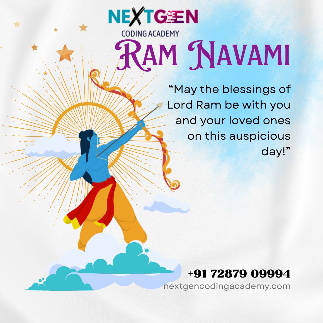 nextgencoding25's tweet image. 🌸 Happy Sri Rama Navami 🌸
May the divine blessings of Lord Rama bring peace, prosperity, and success into your life.
Wishing you a joyful and blessed Sri Rama Navami!
— Team NextGen Coding Academy – The Best Medical Coding Institute
#SriRamaNavami #RamaNavami2025 #NextGenCoding