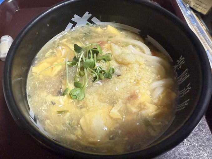 ちょっと鼻汁がなので、しょうがあんかけうどん 