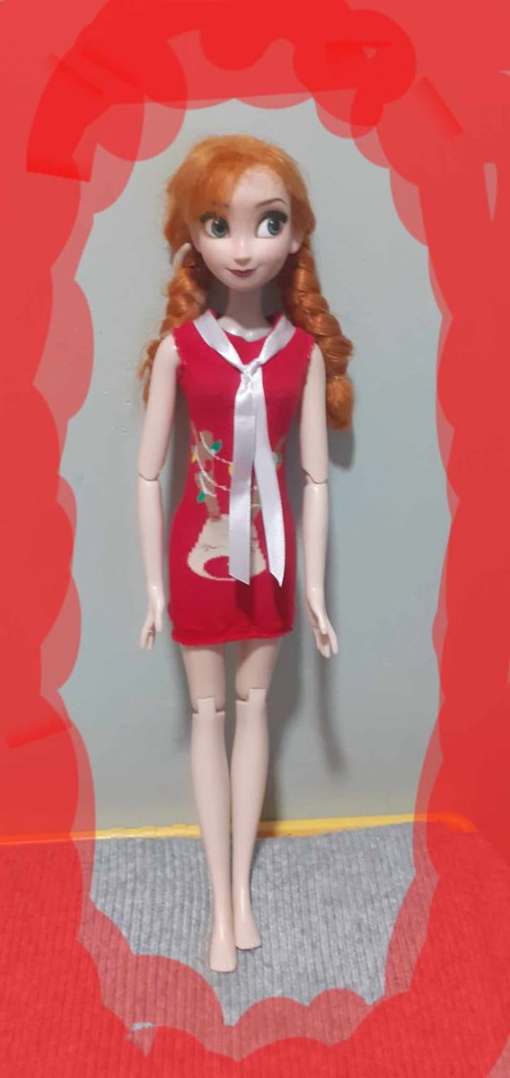 Helen Nulty sent us this lovely idea for shoeboxes!
"A very simple idea for dressing barbie dolls. A child's sock. Cut the toe out and 2 small holes for arms. Just top stitch around the arm holes to stop fraying"

Thanks so much Helen!