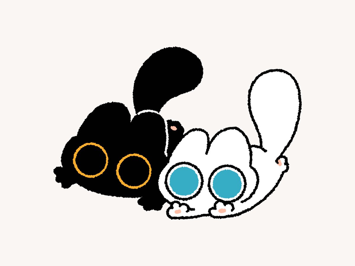 🐾🐾#しろろとくろろ