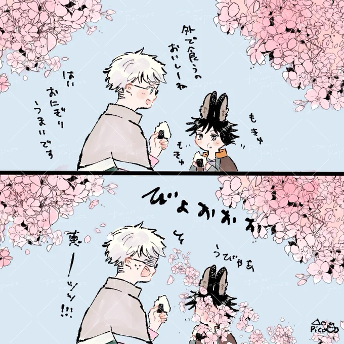 桜に攫われるうさめぐ🌸再放送。 