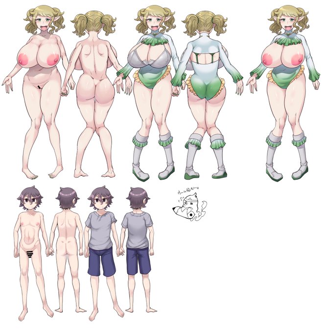 【絵 ※R‐18NSFW】
新作のキャラデザを考えてます。 