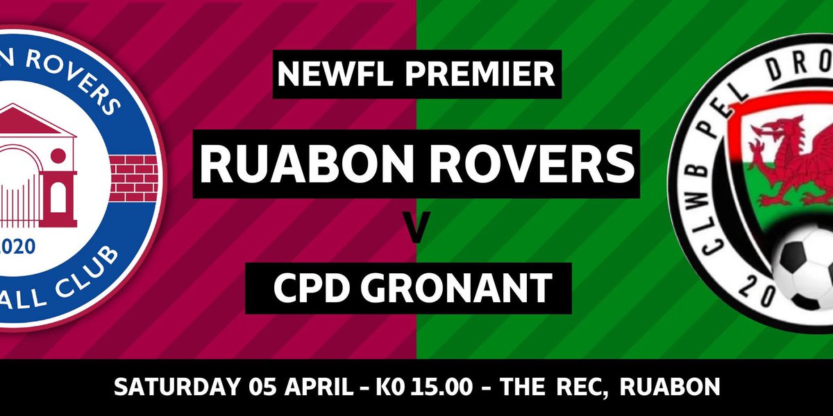 Ruabon Rovers FC (@ruabonroversfc) on Twitter photo MATCHDAY!
Ruabon V <a href="/CPD_Gronant/">CPD Gronant🟢⚫️</a>
KO: 15.00
The Rec
#OurVillageOurTeam
Proudly sponsored by Pwrpas MATCHDAY!
Ruabon V <a href="/CPD_Gronant/">CPD Gronant🟢⚫️</a>
KO: 15.00
The Rec
#OurVillageOurTeam
Proudly sponsored by Pwrpas