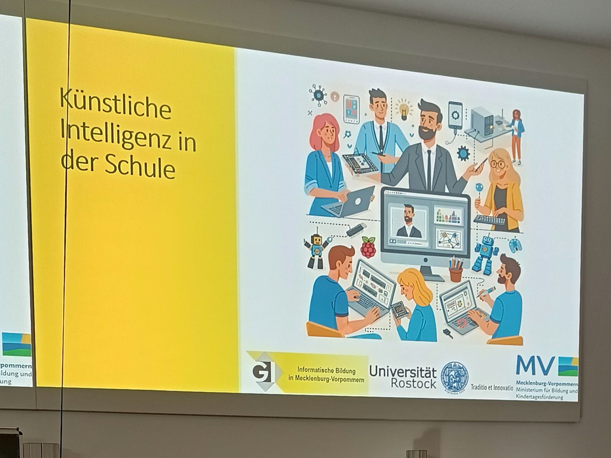 Steinhoefel1's tweet image. 16. Landestagung für Informatiklehrkräfte 2025 an der Universität Rostock. Wertvoller Input für den Unterricht. 1/2
#KI #Programmieren
