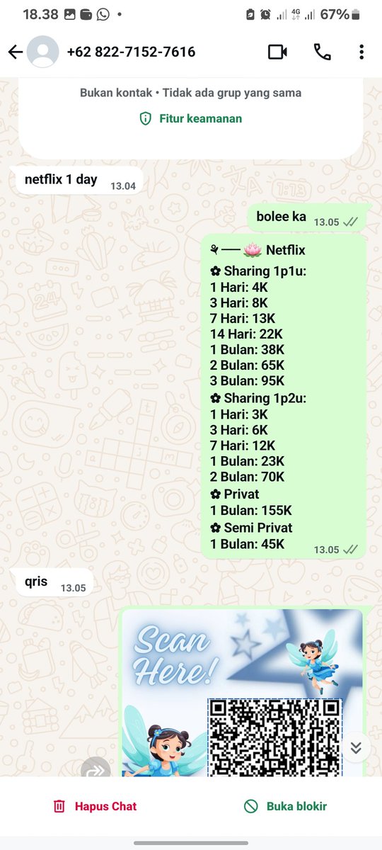 cipyyqueel's tweet photo. ! GAIS PLIS RT !
TUKANG CE NETFLIX 
LANGSUNG BLOCK SEKARANG JUGA YA NOMOR NYA 
no wa https://t.co/kMg84qOZvv
no dana 082191093929
#zonauang
#zonajajan https://t.co/ltBqkLihQh