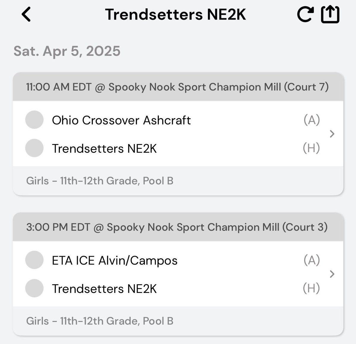 First (17U)AAU tournament of the year. Come check me and my team Trendsetters out.
