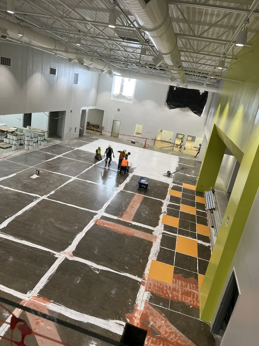 Floors are going in at my school!