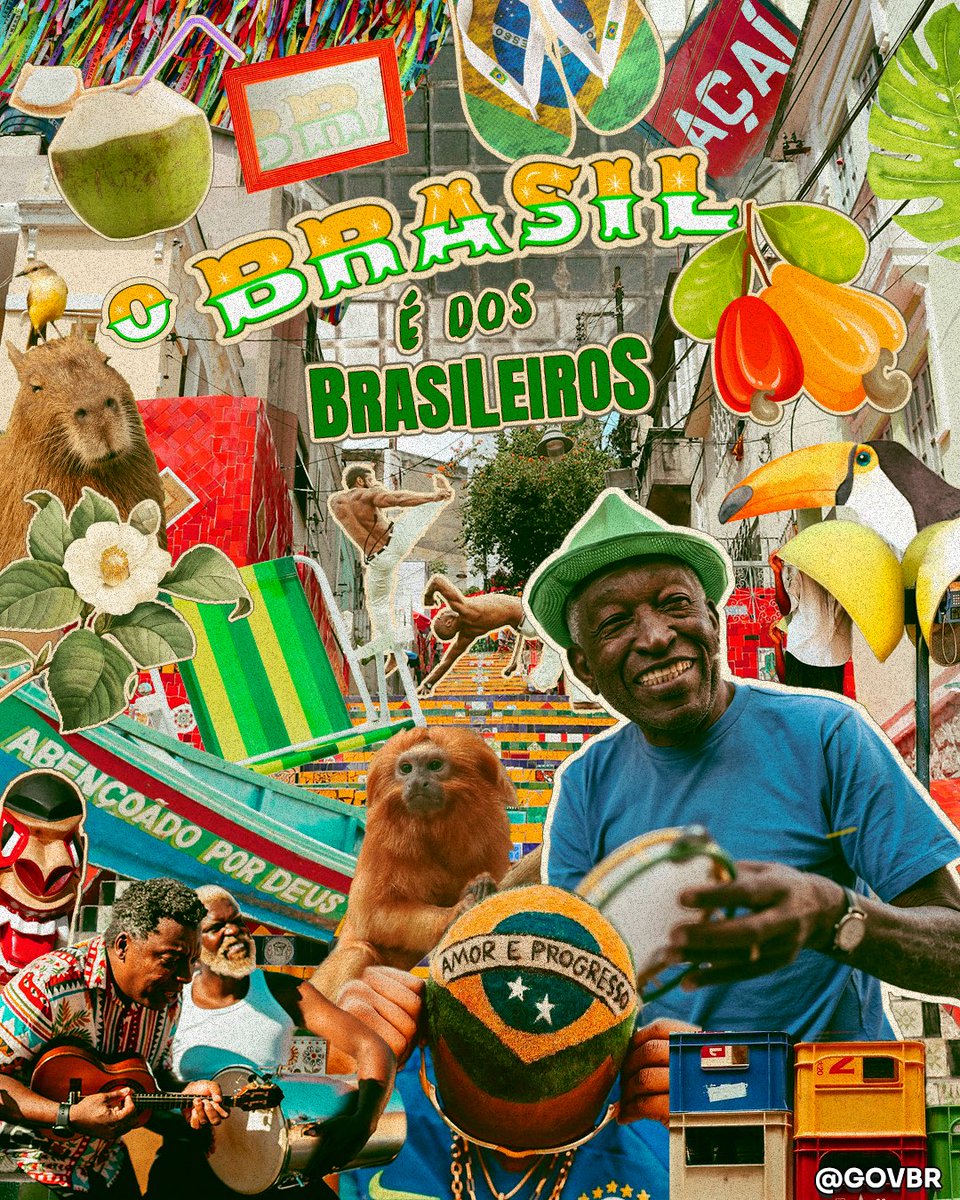 🇧🇷✨O Brasil é a força do nosso povo, da nossa história e de uma cultura que ecoa pelo mundo. Somos uma gente forte, vibrante e criativa, que transforma desafios em arte e celebra a vida com uma alegria única num país abençoado… e bonito por natureza. É tudo nosso!