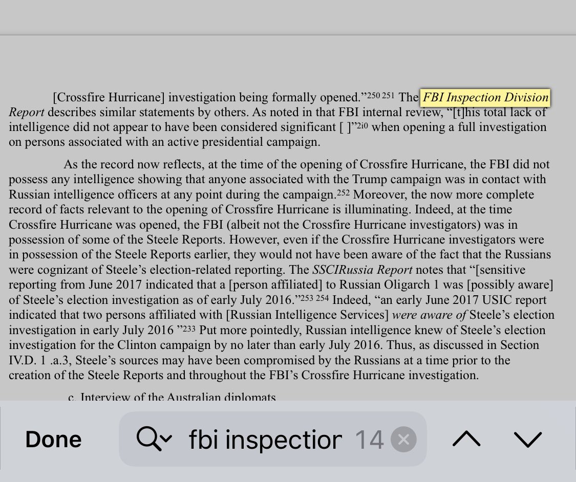Svetlana Lokhova (@realslokhova) on Twitter photo Did you know?
Durham report quotes 14 times the FBI Inspection Division report, which criticised the FBI agents who run the Russia investigation.
Yet the public has never seen the report.
Where is it? <a href="/Weaponization/">Weaponization Committee</a> <a href="/Jim_Jordan/">Rep. Jim Jordan</a> Did you know?
Durham report quotes 14 times the FBI Inspection Division report, which criticised the FBI agents who run the Russia investigation.
Yet the public has never seen the report.
Where is it? <a href="/Weaponization/">Weaponization Committee</a> <a href="/Jim_Jordan/">Rep. Jim Jordan</a>