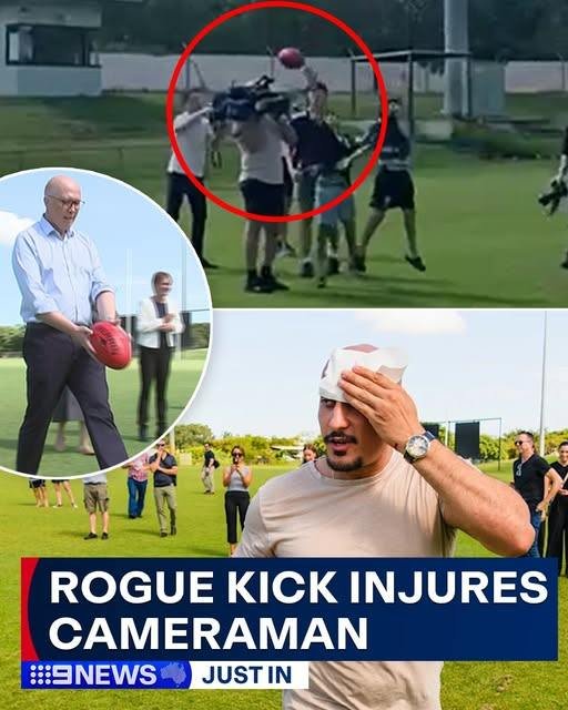 MettaBhavana1's tweet photo. Orc kicks ball of a game which is beyond him. Concusses cameraman. A perfect symbol of what an Orc-led gmnt would do to the country. #kickinthehead https://t.co/pVOKWBDpD9