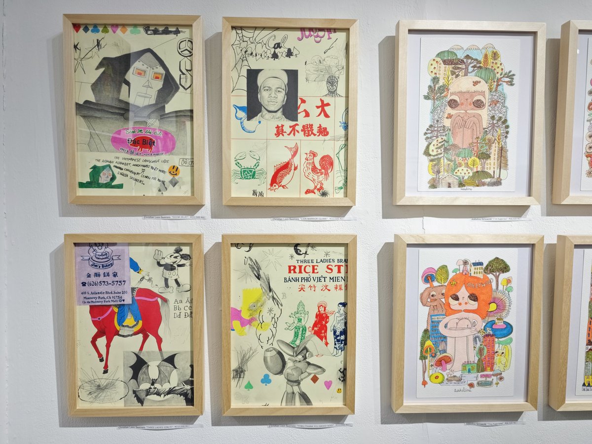 hortense667's tweet image. 御徒町のmograg galleryで『GIANT ROBOT』の30周年展、ご飯のついでにようす見るつもりが「どうぞ」と言われてみてきた。
『GIANT ROBOT』はうちにも何冊かある米国のアジア系ポップカルチャー誌。
白根ゆたんぽさんや寺田 克也さんの作品などもあり。
@mograggarage
@giant_robot