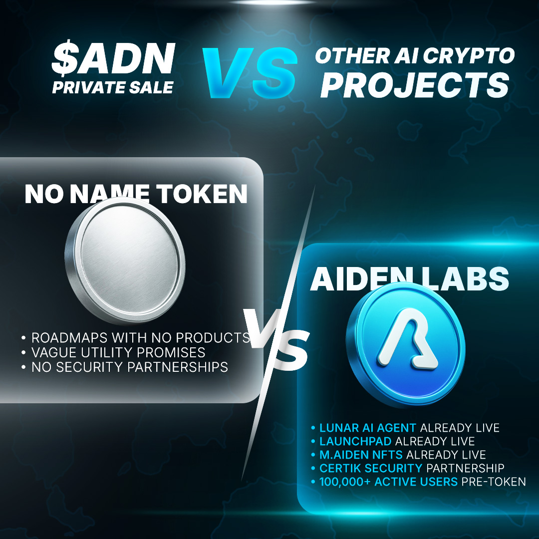 ⚔️ While others PROMISE future utility, $ADN DELIVERS No Cliffs $0.025: -  Lunar AI agent ALREADY LIVE - Launchpad ALREADY LIVE - M.Aiden NFTs ALREADY  LIVE - CertiK security partnership - 100,000+