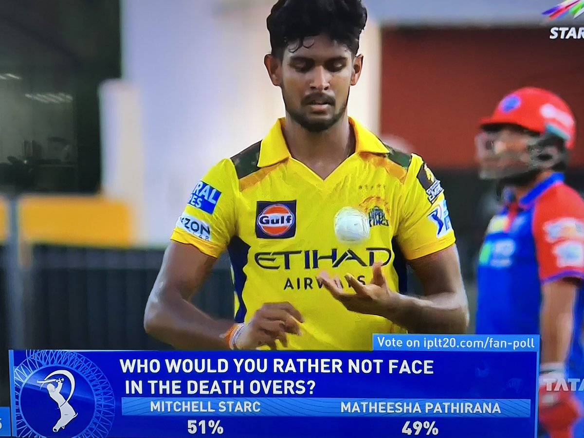 Not bad for a 22 - year old against a 35-year old. 

#CSKvsDC