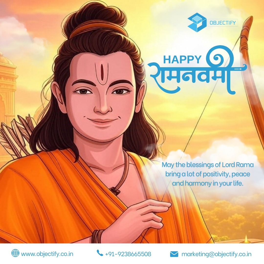 objectifytechn1's tweet image. Wishing everyone a blessed Ram Navami! Today, we celebrate the birth of Lord Rama, a symbol of righteousness, courage, and compassion. May his values inspire us to lead with integrity, foster unity, and strive for excellence in all we do—both personally and professionally. #ram