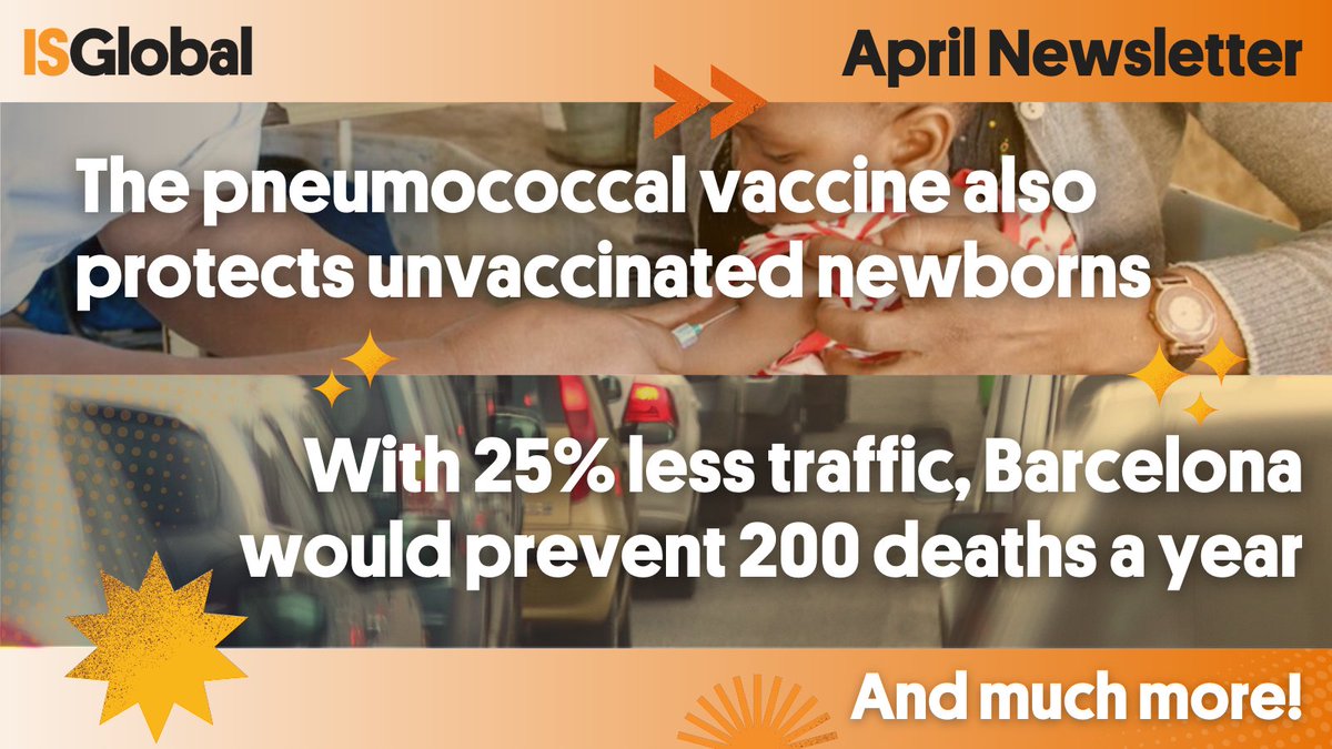 ISGLOBALorg's tweet image. 🤔 #DidYouKnow that the pneumococcal vaccine also protects unvaccinated newborns? And that a 25% reduction in traffic in Barcelona would prevent 200 deaths a year?

🗞 Discover the latest in science and #GlobalHealth in our April newsletter! From #LongOVID to #ClimateChange,