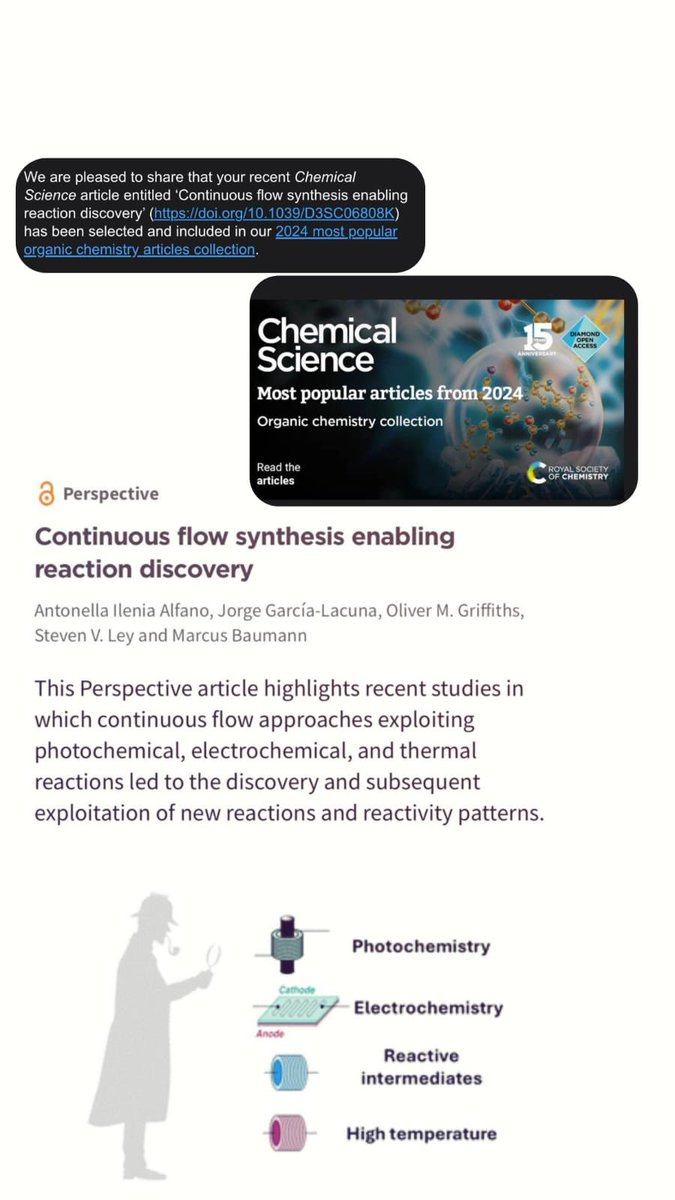 Antonella Ilenia Alfano (@ailenia_alfano) on Twitter photo 📢 Saturday breaknews: our work in <a href="/ChemicalScience/">Chemical Science</a> is among the most popular 2024 articles!!!
Many thanks again to <a href="/BaumannGroupUCD/">Baumann Research Group</a> and to our flow chemistry myth Steven Ley. #ChemSciMostPopular 📢 Saturday breaknews: our work in <a href="/ChemicalScience/">Chemical Science</a> is among the most popular 2024 articles!!!
Many thanks again to <a href="/BaumannGroupUCD/">Baumann Research Group</a> and to our flow chemistry myth Steven Ley. #ChemSciMostPopular