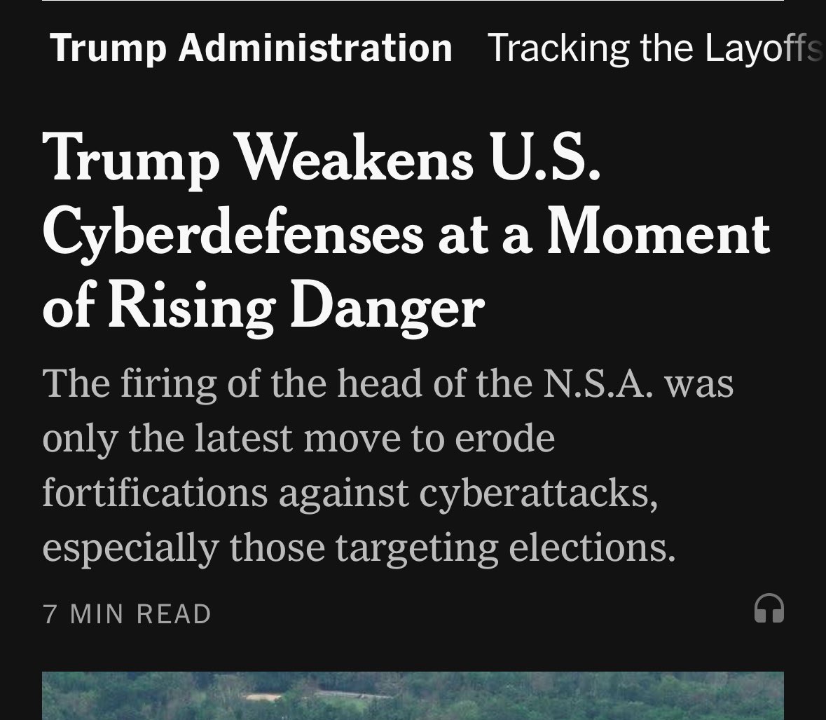 Dr. Genevieve Guenther (she/they) on X: "Trump is eroding "the country's  fortifications against cyberattacks, especially those targeting elections."  This is actually happening. The implications are just ... wild.  https://t.co/wU6uiXNt65" / X