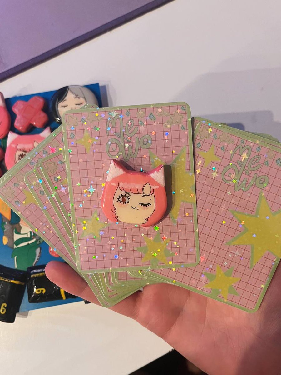 takeomeow's tweet image. working on new handmade merchhhh
