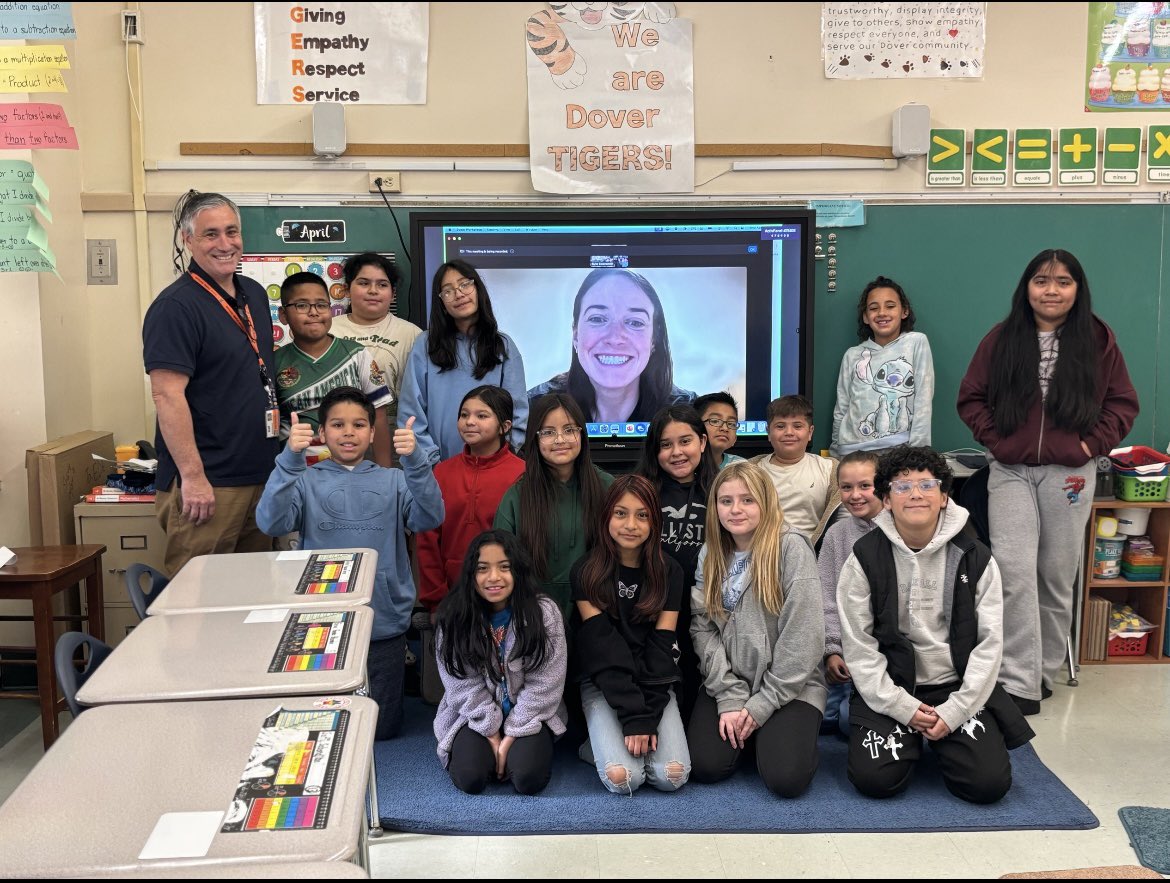 Our 4th grade classes partnered up with the Classroom Champions organization this year. It’s a nonprofit organization that partners with schools to help Ss develop social-emotional learning (SEL) skills, along with academic &amp; life skills. They got to meet Olympian Dani Aravich!