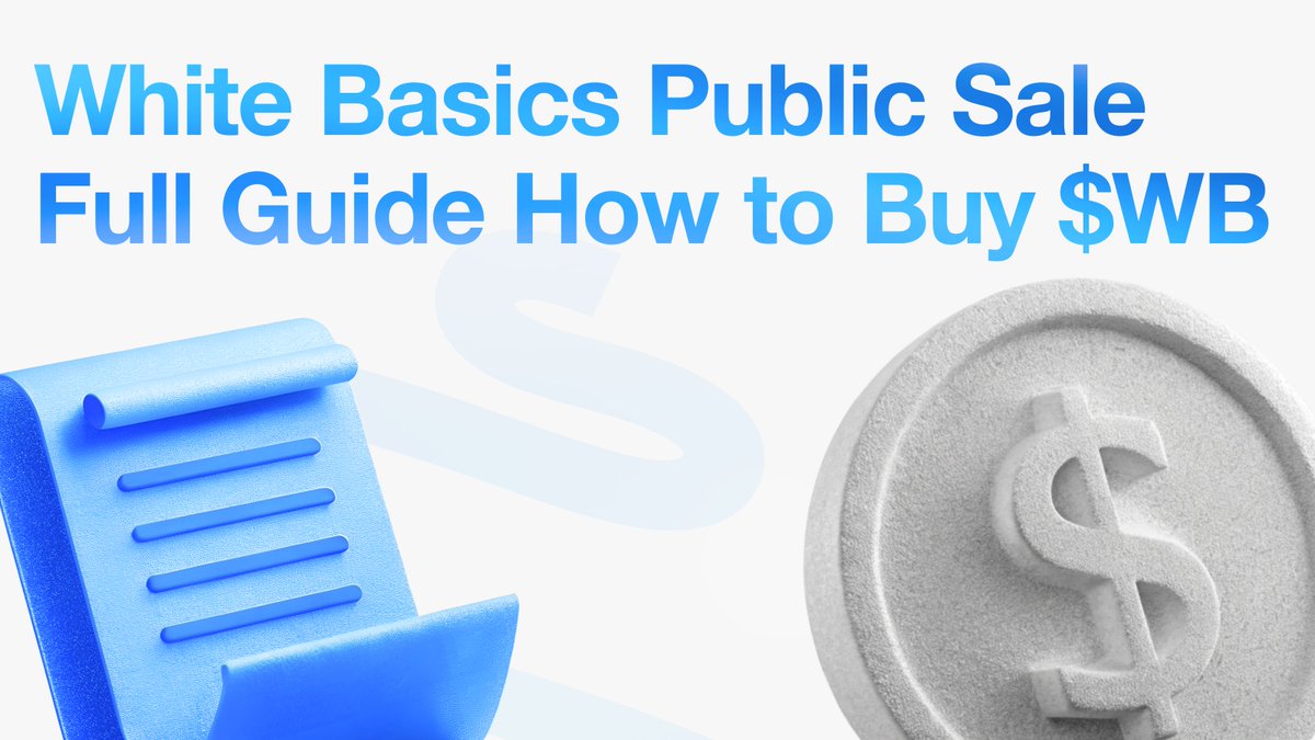 Want to join the White Basics Public Sale but not sure how to get started? 😎

We’ve got you covered! Check out our simple step-by-step guide on how to buy $WB tokens and become part of the memecoin revolution.

👉 Read the guide here: mirror.xyz/0x1df3Cc890f55…

#WhiteBasics