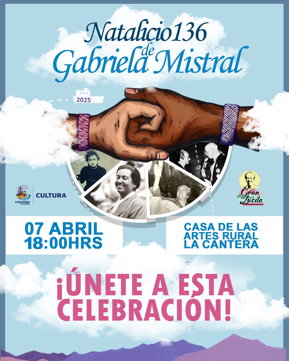 A 89 segundos del final emerge con la fuerza de los océanos, los vientos, el fuego y la tierra el alma que nació en el VALLE DEL ELQUI . La nueva humanidad tiene un líder y su nombre es GABRIELA MISTRAL. Tod@s invitad@s a celebrar el TRIUNFO de la Paz, Esperanza y Humanidad.