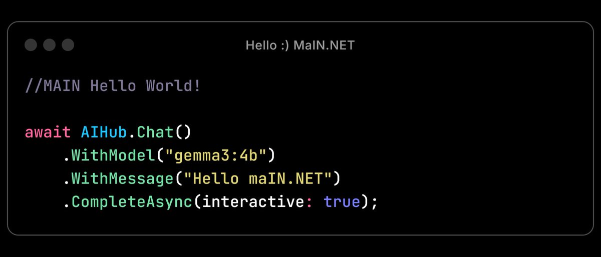 wiseDev_coder's tweet image. MaIN .NET – a year of work to make LLMs, RAG & Agents first-class citizens in .NET.
🔗 Repo: github.com/wisedev-code/M…
Want to see what it can do? Check the Examples section in the docs.
Why it matters
.NET is a powerful ecosystem— efficient, scalable, fast and built for…