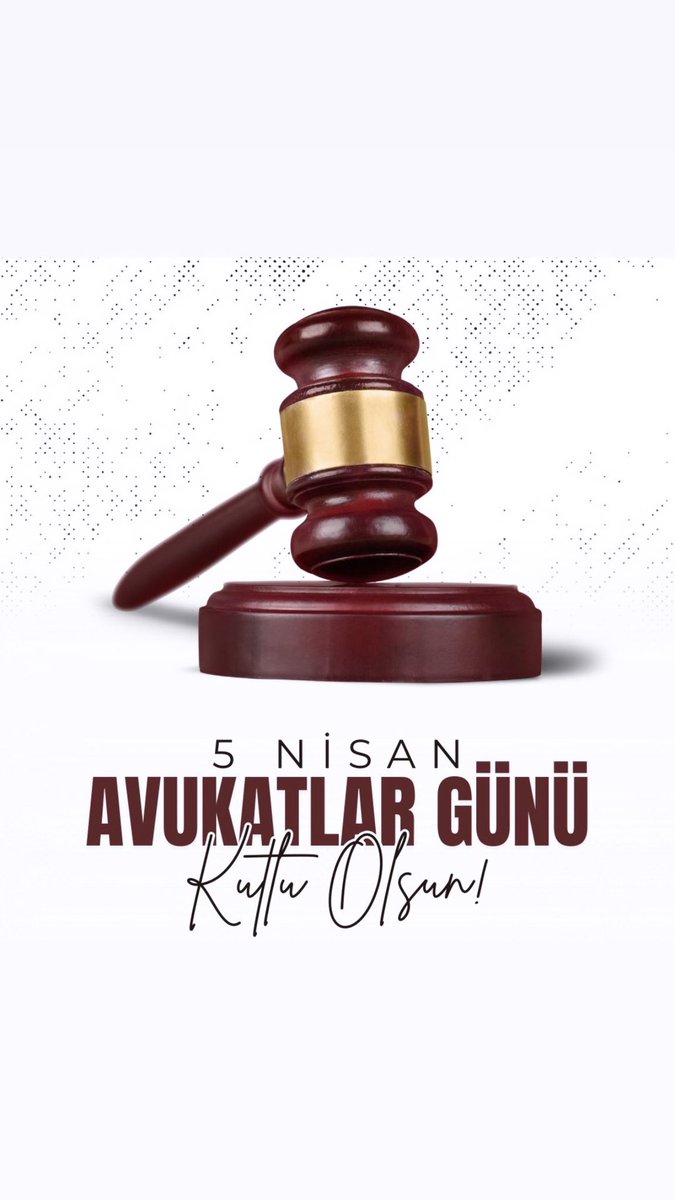 Hakkın, hukukun ve adaletin savunucusu; mesai mefhumu gözetmeden çalışan tüm meslektaşlarımın 5 Nisan Avukatlar Gününü kutlarım. #avukatlargünü