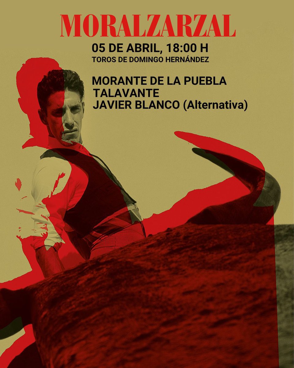 Talavante hoy en Moralzarzal

⚔️ Morante de la Puebla, Talavante y Javier Blanco (Alternativa)
🐂 Domingo Hernández
🕢 18:00 H