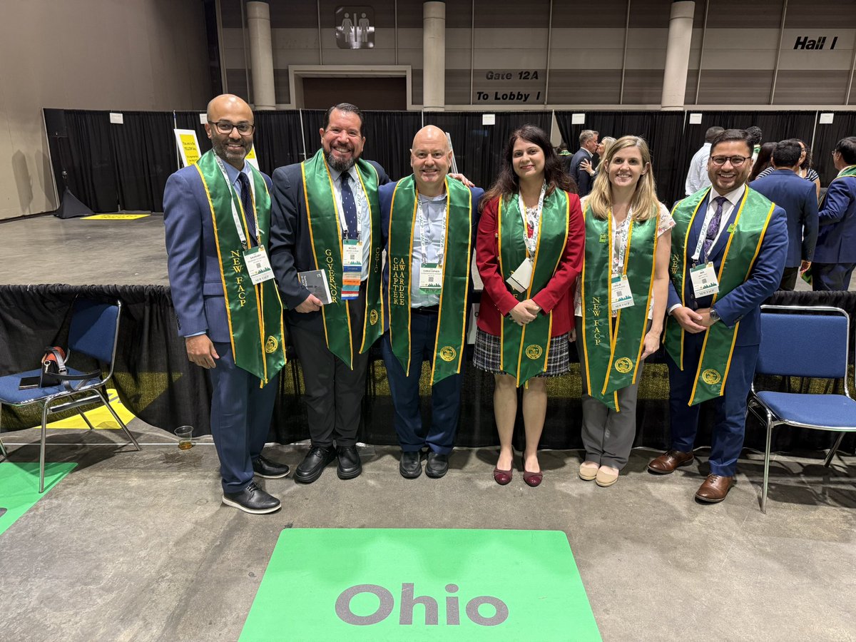 ACP Ohio (@ohioacp) on Twitter photo Proud of our new <a href="/OhioAcp/">ACP Ohio</a> Fellows who walked in the 2025 Convocation along with our Chapter Governor <a href="/medpedshosp/">Med Peds Hospitalist</a> - Drs. Saurabh Chitnis, Leslie Diruzza, Mir Ali, Pritika Singh Manaktala-Kochan and our Laureate Chapter awardee Dr. <a href="/whinnec/">Christopher Whinney</a>
#IM2025 #ohiostrong Proud of our new <a href="/OhioAcp/">ACP Ohio</a> Fellows who walked in the 2025 Convocation along with our Chapter Governor <a href="/medpedshosp/">Med Peds Hospitalist</a> - Drs. Saurabh Chitnis, Leslie Diruzza, Mir Ali, Pritika Singh Manaktala-Kochan and our Laureate Chapter awardee Dr. <a href="/whinnec/">Christopher Whinney</a>
#IM2025 #ohiostrong