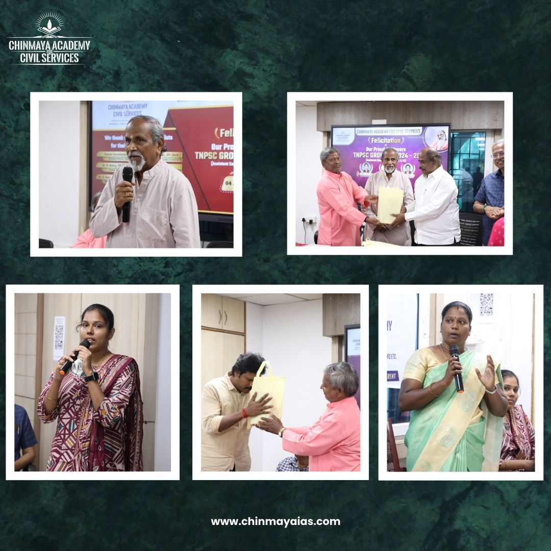 chinmayaacademy's tweet image. Felicitation Ceremony for TNPSC Group 1B Toppers at Chinmaya Academy for Civil Services

#tnpsc #tnpscgroup1 #tnpscgroup1b  #chinmayaiasacademy #toppers #tnpsctoppers #tnpscexams #tnpsccoaching