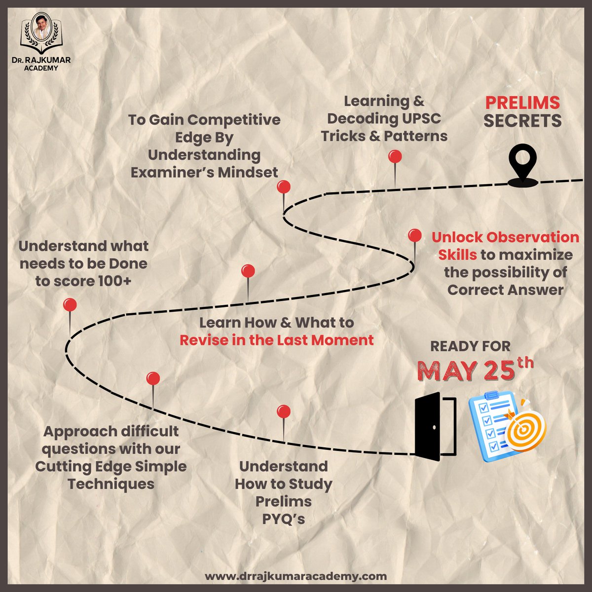 DrRajAcademy's tweet image. 🕵️‍♂️Crack the Prelims with Sherlock-Level Precision!
Tired of being confused, lost, and stuck at the cutoff line?
It’s time to unlock the secret clues to scoring 100+ in UPSC Prelims!

Walk in for a FREE counseling session! Join Today!
#UPSCPrelims #CrackPrelims #drrajkumaracademy