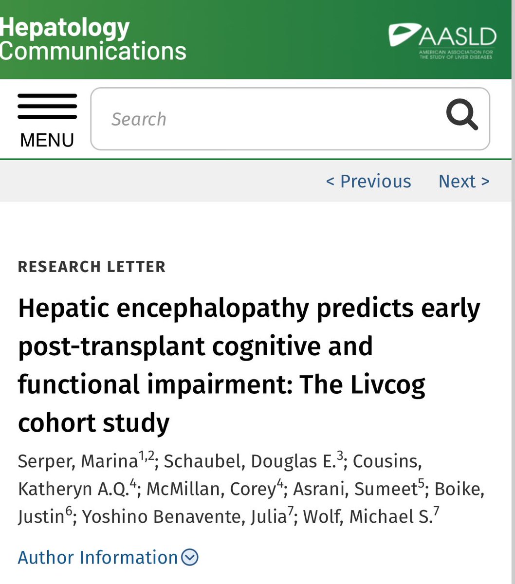 Elliot Tapper (@ebtapper) on Twitter photo How reversible is hepatic encephalopathy after all
In some cases, the damage persists
Important paper: journals.lww.com/hepcomm/fullte…
Hey, <a href="/serperm/">Marina Serper, MD, MS</a>, maybe we should work on preventing HE? How reversible is hepatic encephalopathy after all
In some cases, the damage persists
Important paper: journals.lww.com/hepcomm/fullte…
Hey, <a href="/serperm/">Marina Serper, MD, MS</a>, maybe we should work on preventing HE?