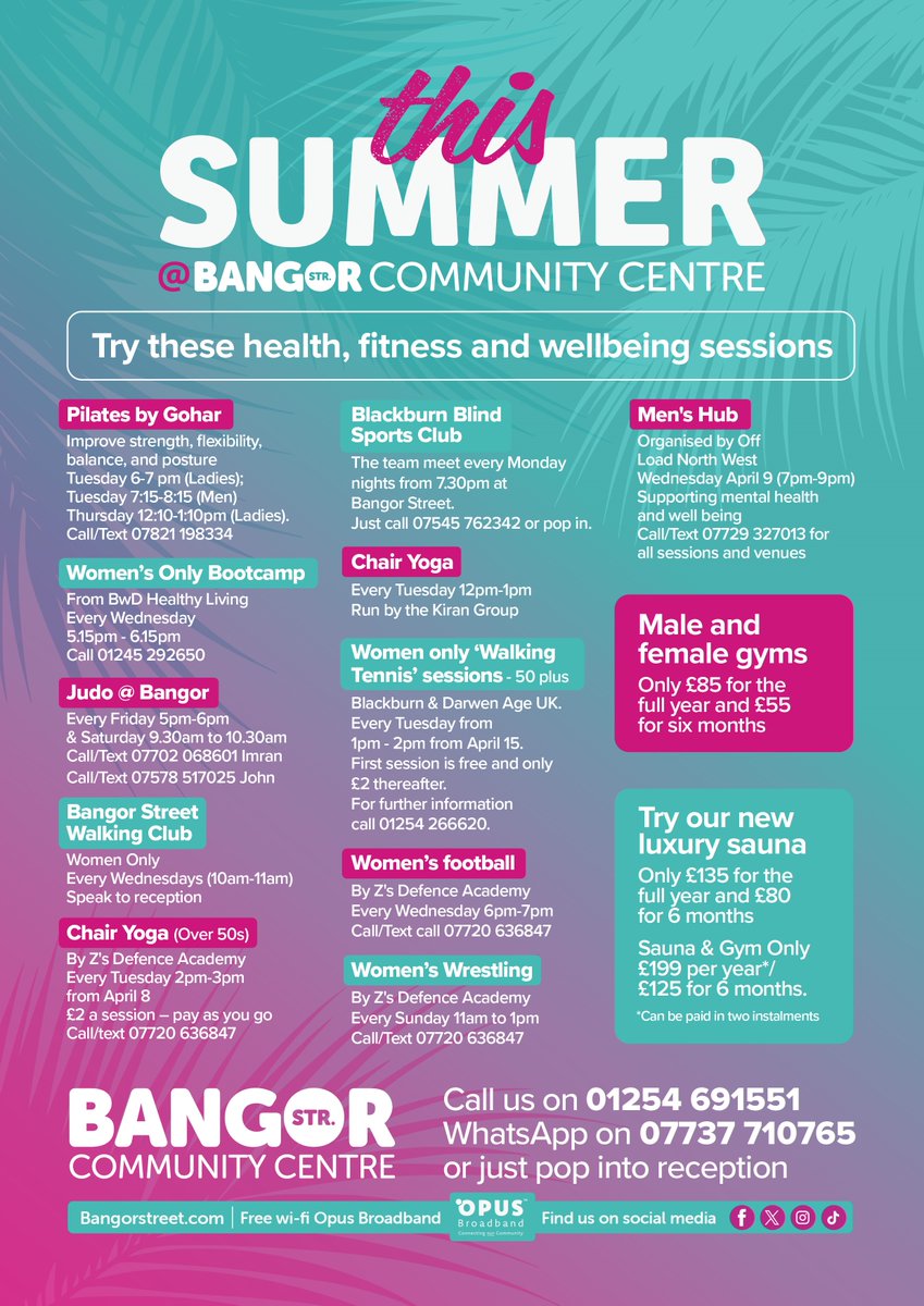 Its all happening at Bangor Street!
There may be a minimal charge for some activities. Please check with organiser - always great value!