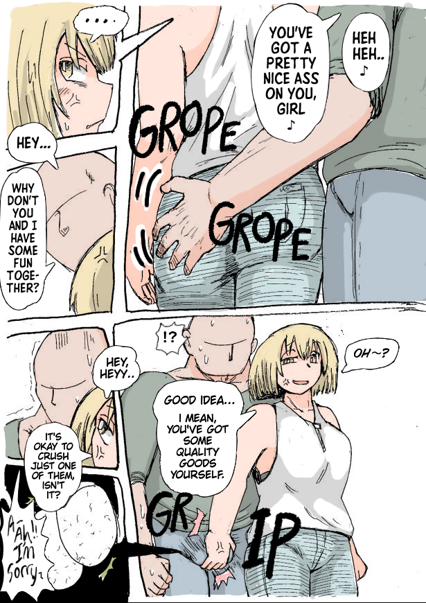 #Ballbusting  
玉握り絵と翻訳して頂いた英訳版 