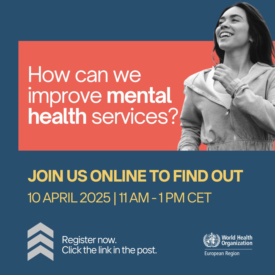 125M+ people in the WHO European Region live with mental health conditions, yet many face stigma, workforce shortages &amp; service gaps.

WHO/Europe’s new policy brief offers solutions to scale up mental health care in PHC.

📅 Join the launch on 10 Apr!

🔗 who.int/europe/news-ro…