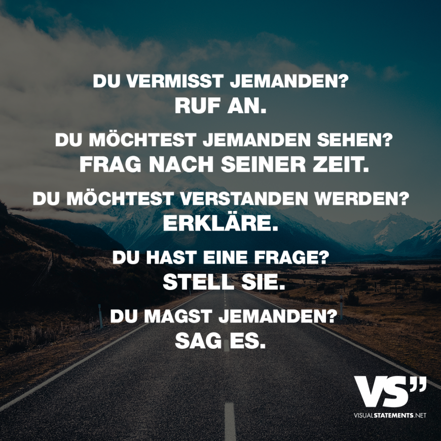 Man weiß nie wann es zuende ist...