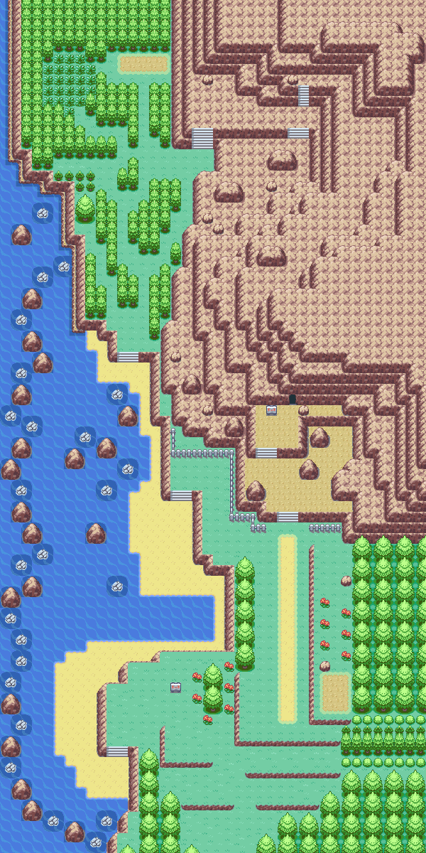 | Ruta 115 de Hoenn, con gráficos de RF/VH |