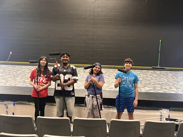 BRCCSD180's tweet photo. These THEATRE KIDS worked their rears off to paint the stage floor for our upcoming production of Rotten Apples!! 
THEATRE KIDS - We get the job done! https://t.co/XlPeln9Lrv