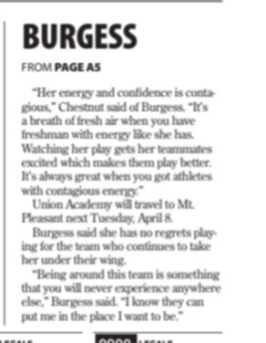 Keilana Burgess (@keilanab16862) on Twitter photo Thank you to Coach <a href="/darbiholmes/">darbi chestnut</a> and future <a href="/WingateSoftball/">Wingate Softball</a> star <a href="/pboatright_18/">paisley boatright</a> for the hype! Teamwork makes the dream work! Thank you to the <a href="/EnquirerJournal/">The Enquirer-Journal</a> for the feature!
#undefeated
<a href="/UAathletics/">Union Academy Athletics</a> <a href="/WingateSoftball/">Wingate Softball</a> <a href="/CoachKayleigh20/">Kayleigh Jonas</a> <a href="/UVASoftball/">Virginia Softball</a> <a href="/AppStateSB/">App State Softball</a> <a href="/Winthropsoftbal/">Winthrop Softball</a> Thank you to Coach <a href="/darbiholmes/">darbi chestnut</a> and future <a href="/WingateSoftball/">Wingate Softball</a> star <a href="/pboatright_18/">paisley boatright</a> for the hype! Teamwork makes the dream work! Thank you to the <a href="/EnquirerJournal/">The Enquirer-Journal</a> for the feature!
#undefeated
<a href="/UAathletics/">Union Academy Athletics</a> <a href="/WingateSoftball/">Wingate Softball</a> <a href="/CoachKayleigh20/">Kayleigh Jonas</a> <a href="/UVASoftball/">Virginia Softball</a> <a href="/AppStateSB/">App State Softball</a> <a href="/Winthropsoftbal/">Winthrop Softball</a>