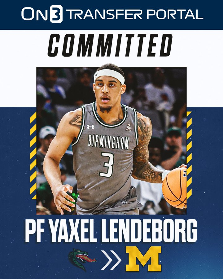 BREAKING: Michigan lands Yaxel Lendeborg, No. 1 player in NCAA transfer portal

Story: on3.com/teams/michigan…
