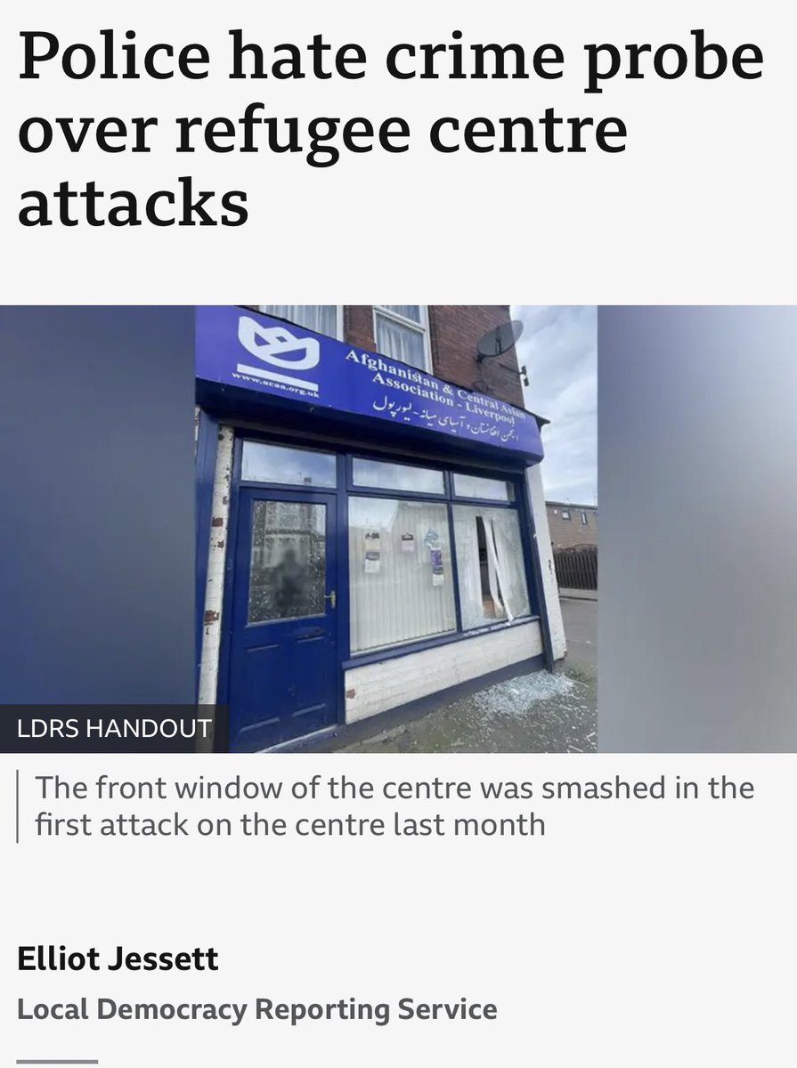 Darius Nasimi (@dariusnasimi) on Twitter photo PLEASE URGENTLY DONATE TO REPAIR OUR LIVERPOOL REFUGEE CENTRE DAMAGED BY SECOND HATE CRIME ATTACK IN 2 WEEKS!
gofund.me/ade2e76
I am shocked that <a href="/A_CAA/">Afghanistan & Central Asian Association</a> Refugee Centre in Bootle, Merseyside has been attacked for the SECOND time in 2 weeks with the front window smashed PLEASE URGENTLY DONATE TO REPAIR OUR LIVERPOOL REFUGEE CENTRE DAMAGED BY SECOND HATE CRIME ATTACK IN 2 WEEKS!
gofund.me/ade2e76
I am shocked that <a href="/A_CAA/">Afghanistan & Central Asian Association</a> Refugee Centre in Bootle, Merseyside has been attacked for the SECOND time in 2 weeks with the front window smashed