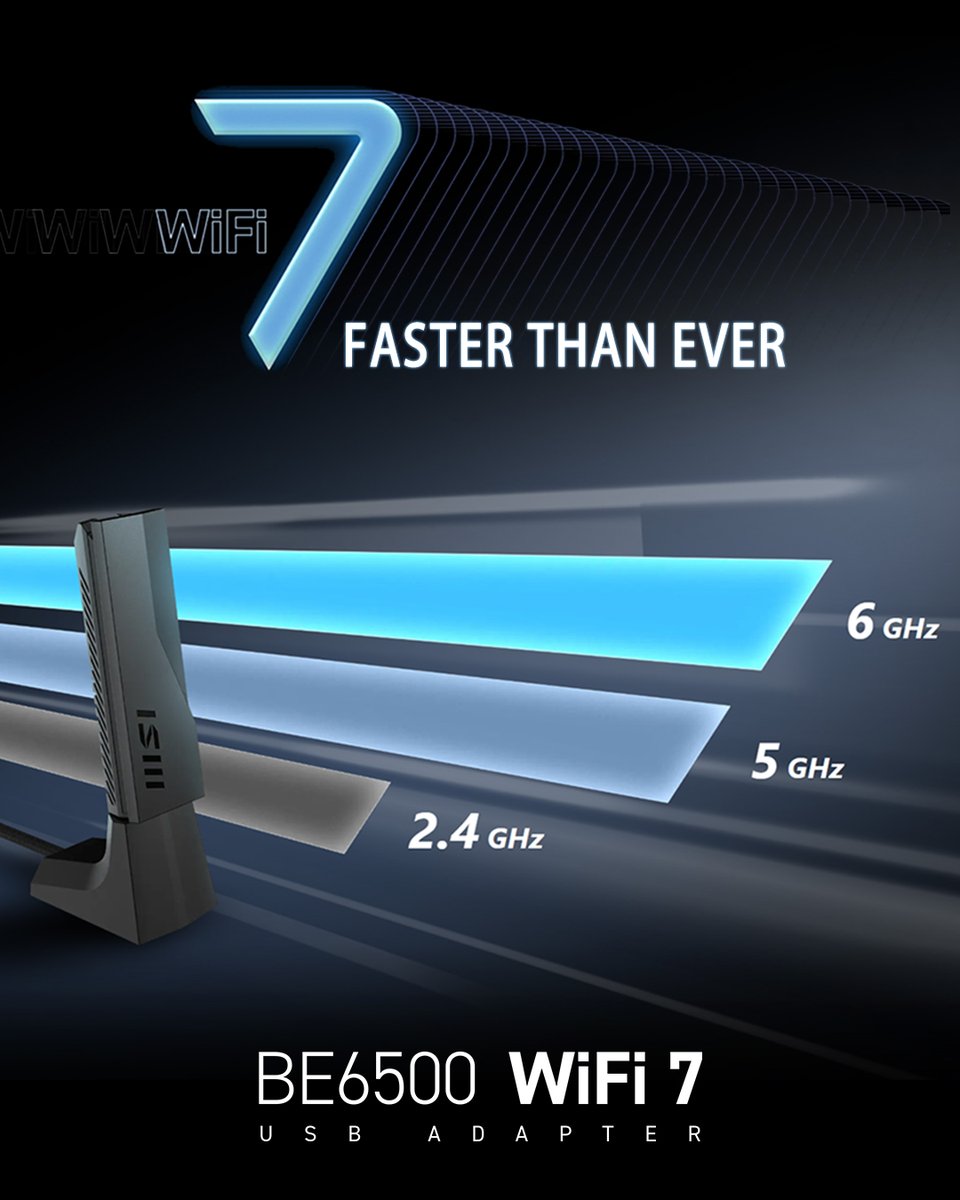 MSIBenelux's tweet image. ❌ Blijf niet hangen in het verleden als je kunt vliegen met WiFi 7! 😠
Plug de BE6500 WiFi 7 USB-adapter in en ervaar supersnelle verbinding.
Tijd om op te stijgen! 🚀

#WiFi7 #MSINetworking #USBAdapter #BE6500