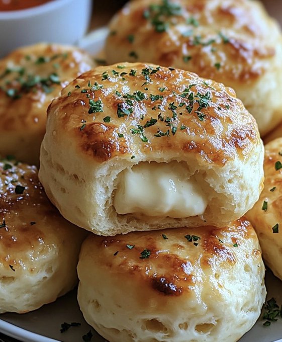 FoodPleaser's tweet image. Cheese Stuffed Biscuits